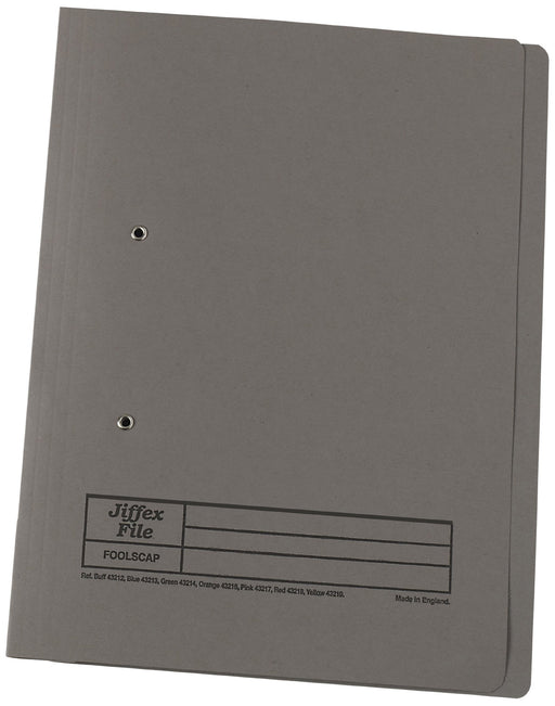 Best Value Rexel Jiffex Foolscap Transfer File - Grey (Pack of 50)