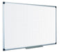 Best Value Bi-Office Maya Gridded Dry Wipe Aluminium Framed Double Sided Whiteboard 90x60cm