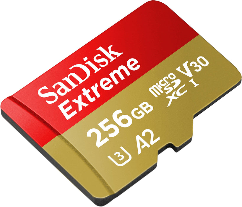 Best Value SanDisk Extreme 256 GB microSDXC Memory Card + SD Adapter with A2 App Performance + Rescue Pro Deluxe, Up to 160 MB/s, Class 10, UHS-I, U3, V30