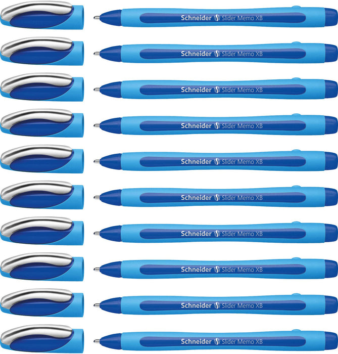 Best Value Schneider Slider Memo XB 150203 Ballpoint Pen Blue Pack of 10