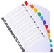 Best Value Exacompta Mylar Printed Indices, A4, 12 Parts (1-12) - White