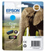 Best Value EPSON C13T24224012 Elephant Ink Cartridge for Expression Photo XP-960 Series, Cyan, Genuine, Amazon Dash Replenishment Ready