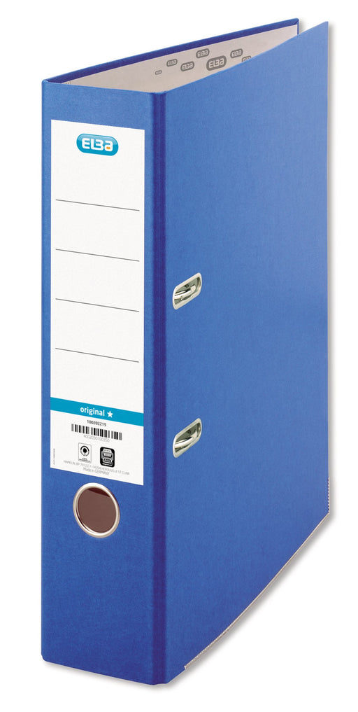 Best Value Elba Lever Arch File A4 Coloured Paper Over Board 80mm Spine Blue Ref B1045703 [Pack 10]