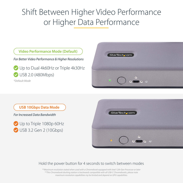 StarTech.com USB-C 4K Docking Station for Chromebook