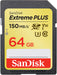 Best Value SanDisk Extreme PLUS 64GB SDXC Memory Card up to 150MB/s, Class 10, U3, V30