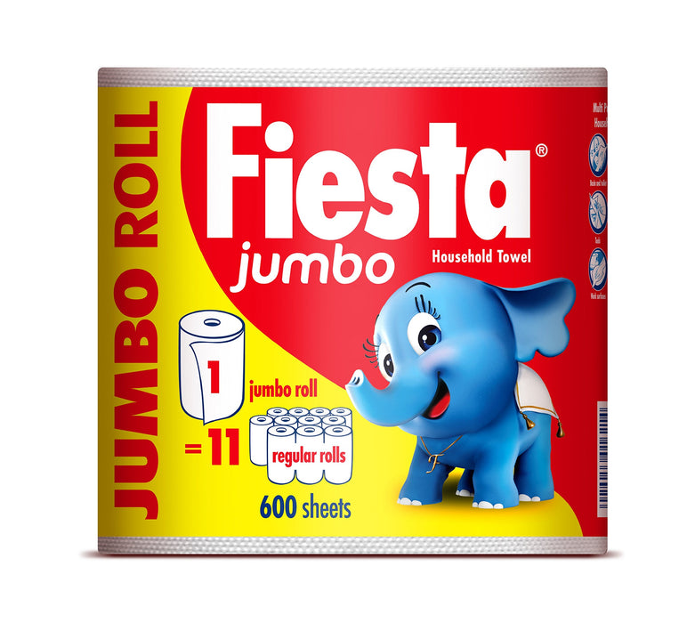 Best Value Fiesta Jumbo Kitchen Towel - 1 Roll (Total 600 Sheets)