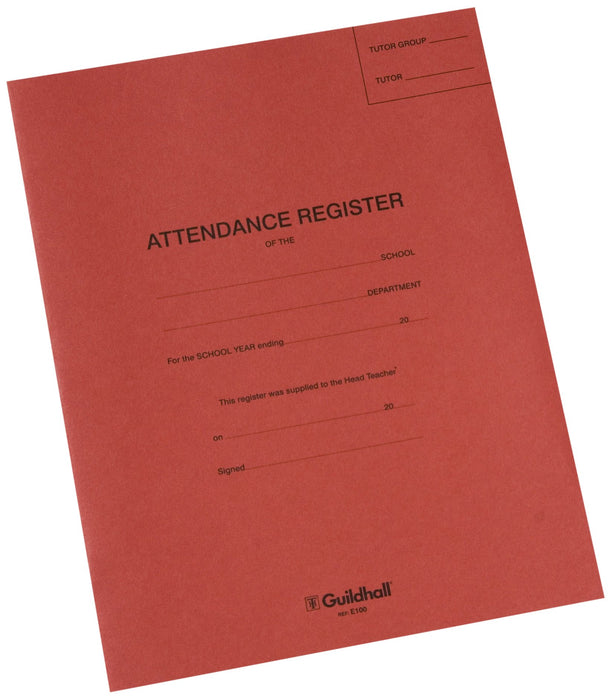 Best Value Exacompta Guildhall Attendance Register, 326 x 205 mm, 24 pages - Red Cover