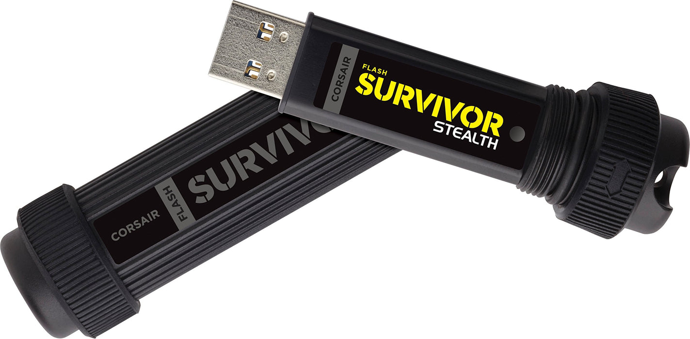 Best Value Corsair CMFSS3B-64GB Flash Survivor Stealth 200 m 64 GB USB 3 Rugged Design Water Proof Flash Drive - Black