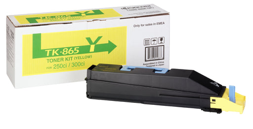 Best Value Kyocera Toner Cartridge TK-865 Y - YELLOW - 12.000 Pages Ultra High Capacity Genuine Premium Printer Toner - 1T02JZAEU0 - 0T2JZAEU - for TASKalfa 250ci / TASKalfa 300ci