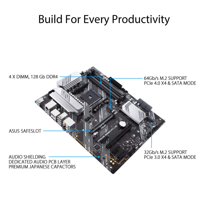 ASUS TUF GAMING B550M-PLUS WIFI II - Motherboard - micro ATX - Socket AM4 - AMD B550 Chipset - USB-C Gen2, USB 3.2 Gen 1, USB 3.2 Gen 2 - 2.5 Gigabit LAN, Wi-Fi 6, Bluetooth - onboard graphics (CPU required) - HD Audio (8-channel)