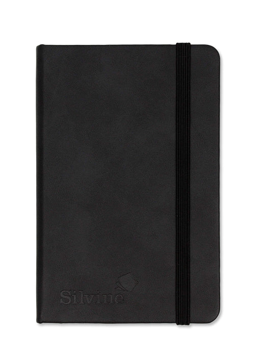 Best Value Silvine A6 Executive Soft Feel Notebook Black. 160 Pages (80 Sheets) Ruled 7mm feint. Ref 196BK