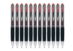 Best Value Uni-ball 704527 SigNo 207 Gel Rollerball Pen Retractable Fine 0.7mm Tip 0.5mm Line Red Ref 9004602 [Pack of 12]