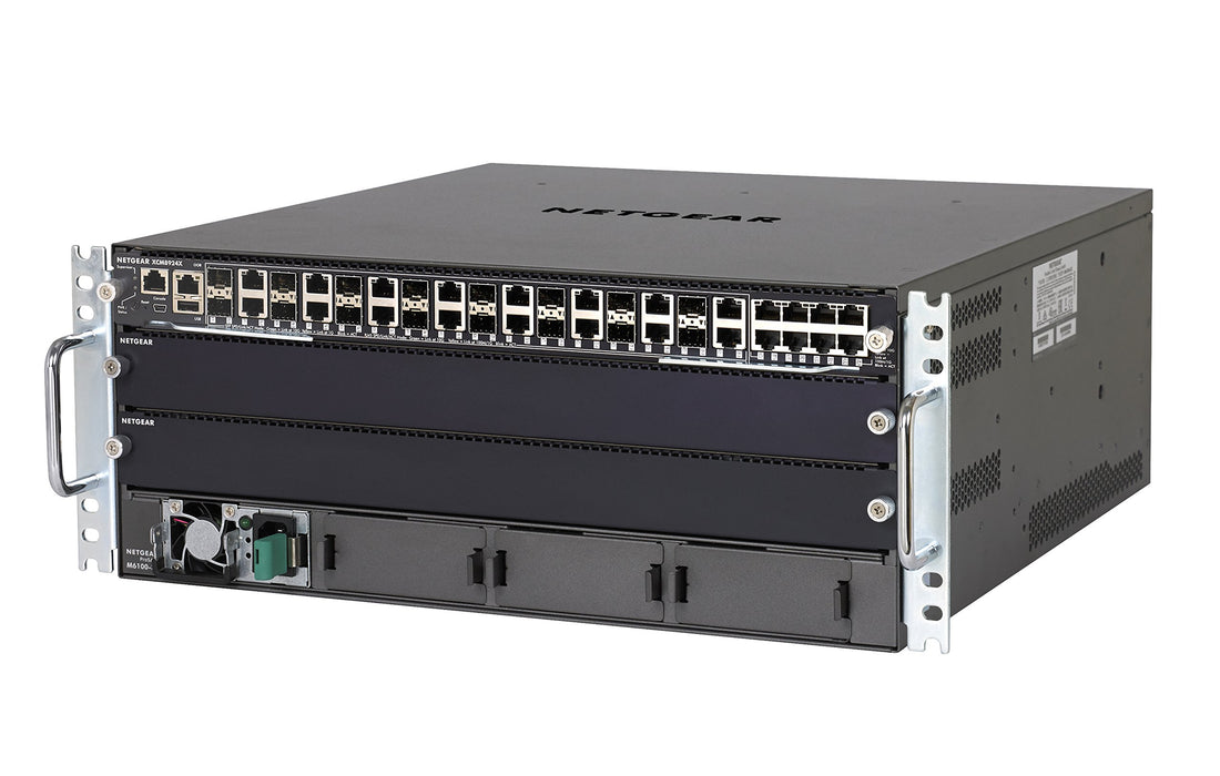 NETGEAR M6100-24X3 - Starter Kit - switch - L4 - Managed - 24 x 10GBase-T + 16 x shared 10 Gigabit SFP+ - rack-mountable - PoE+