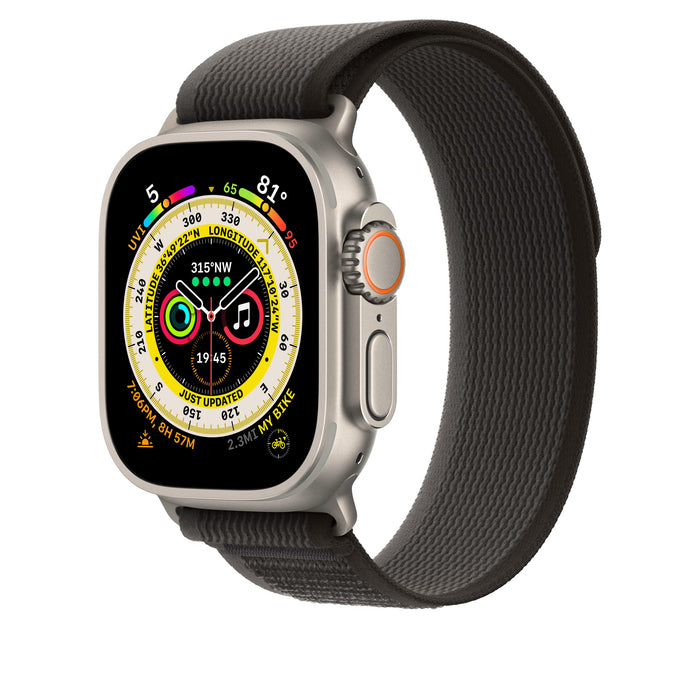 Apple - Loop for smart watch - 49 mm - M/L size - black & grey