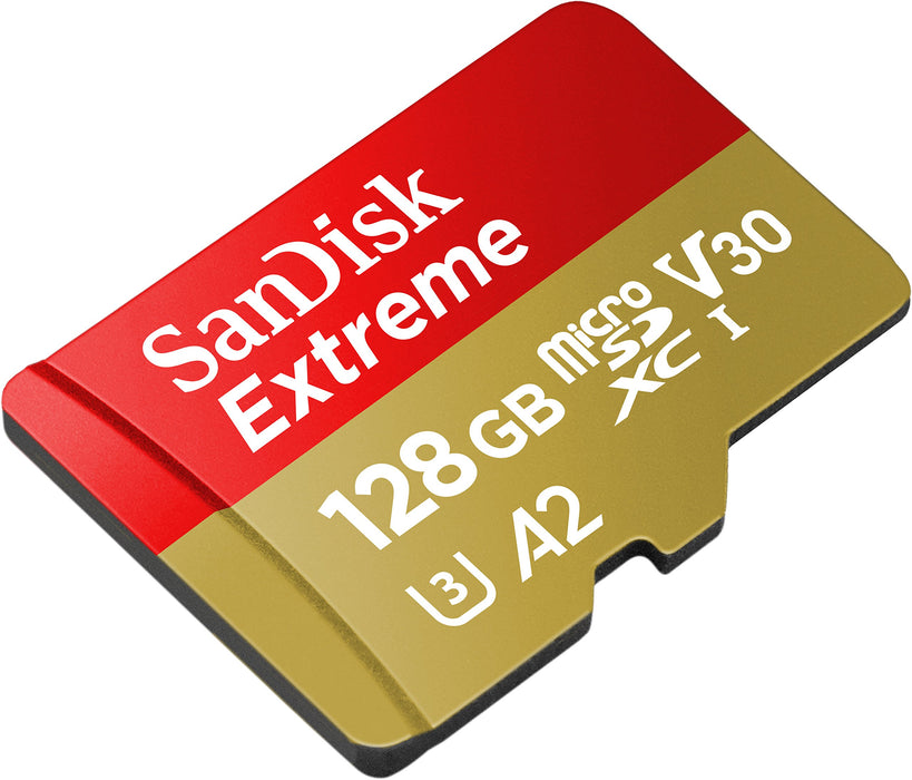 Best Value SanDisk Extreme 128 GB microSDXC Memory Card + SD Adapter with A2 App Performance + Rescue Pro Deluxe, Up to 160 MB/s, Class 10, UHS-I, U3, V30