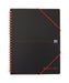 Best Value Oxford Black n' Red A4+ Poly Cover Wirebound Meeting Book, Ruled with Margin Notebook Including Rear Storage Envelope, 160 Page, 1 Notebook