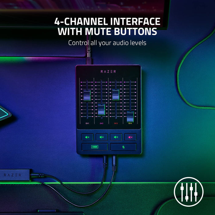 Analog Audio Mixer 4 Channel Interface