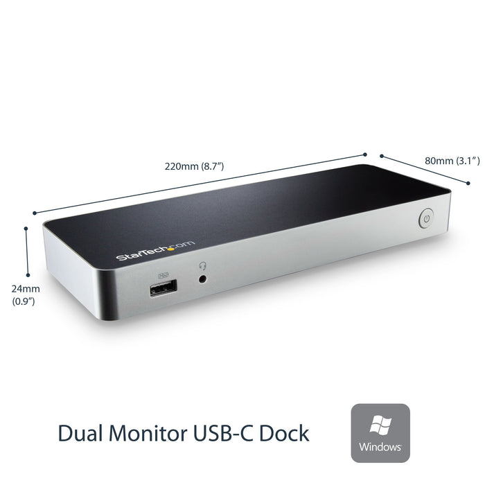 Best Value StarTech.com MST30C2HHPDU Dual-Monitor USB-C Dock for Windows - 5x USB 3.0 Ports