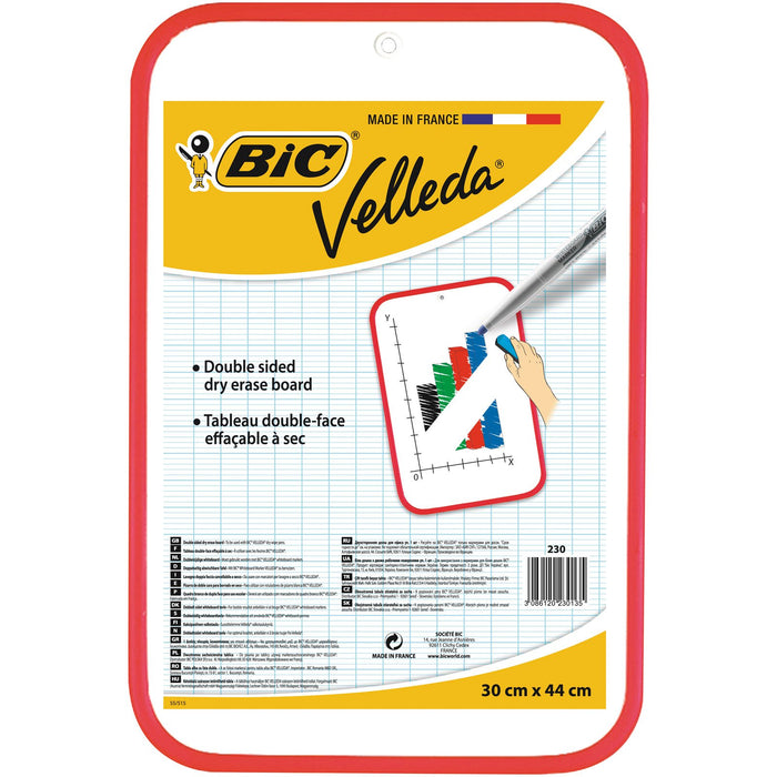 Best Value BIC VELLEDA Dry Wipe White Board 30 x 44cm Double-sided board