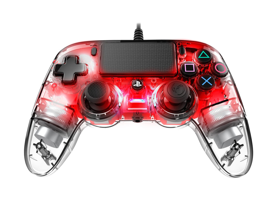 Nacon Wired Compact Controller Illuminated Red PS4