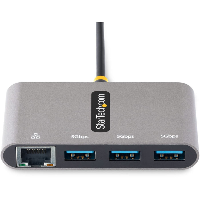 StarTech.com 3-Port USB-C Hub with Ethernet - 3x USB-A Gigabit Ethernet USB 3.0 5Gbps Bus-Powered