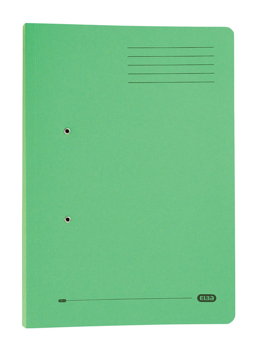 Best Value Elba Foolscap Strongline Spring Pocket Files, Green, 320 gsm, Pack of 25