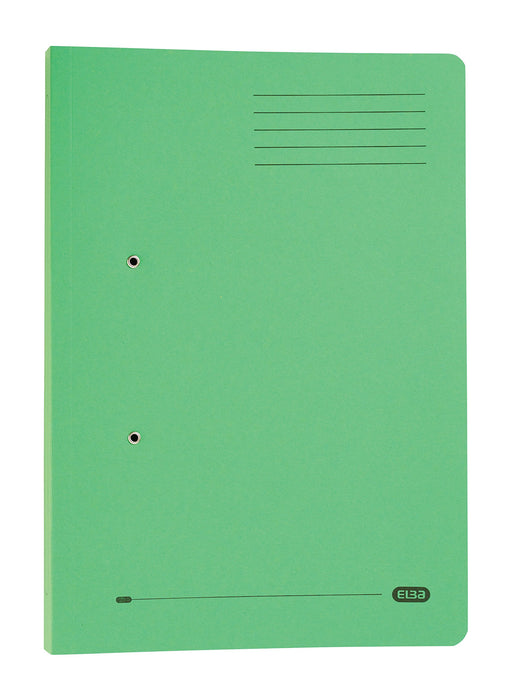 Best Value Elba Foolscap Strongline Spring Pocket Files, Green, 320 gsm, Pack of 25