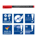 STAEDTLER 317 OHP Marker Medium Round Red Pack of 10