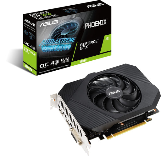 ASUS Phoenix GeForce GTX 1650 4GB V2 - OC Edition - graphics card - GF GTX 1650 - 4 GB GDDR6 - PCIe 3.0 - DVI, HDMI, DisplayPort