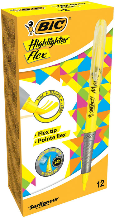 Best Value BIC 12 Pack Flex Highlighter - Yellow