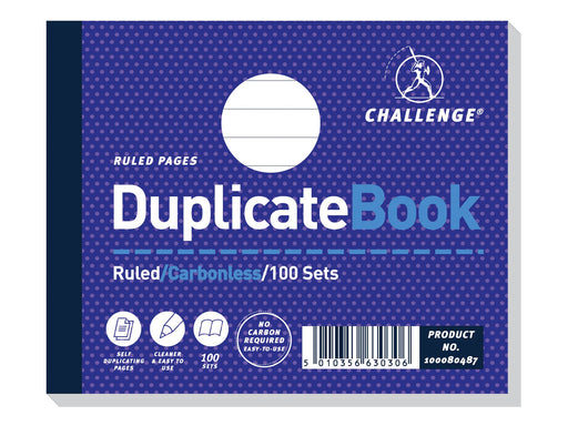 Best Value Challenge 105 x 130 mm Duplicate Book, Carbonless, 100 Pages, Set of 5