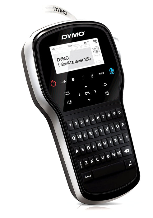 Best Value Dymo S0968960 Label Manager 280 Handheld Label Maker Qwerty Keyboard (with UK Plug) Black