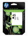 Best Value HP 51645AE 45 Large Original Ink Cartridge, Black, Pack of 1