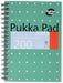 Pukka Pad Notebook Metallic Jotta A6 Ruled Spiral Bound Cardboard Hardback Green Perforated 200 Pages Pack of 3