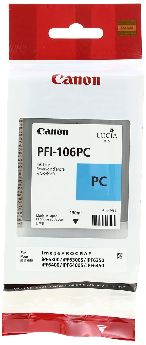 Best Value Canon PFI106PC 130ml Photo Ink Cartridge - Cyan