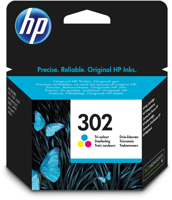 Best Value HP F6U65AE 302 Original Ink Cartridge, Tri-color, Pack of 1