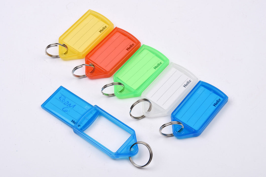 Best Value Helix Large Key Fobs (Pack of 50 in Assorted Colours)