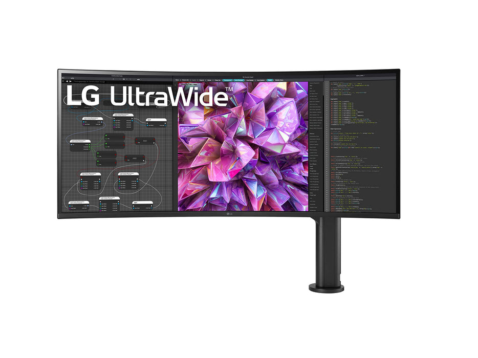 LG 38WQ88C-W - LED monitor - curved - 37.5" - 3840 x 1600 UWQHD+ @ 75 Hz - IPS - 300 cd/m² - 1000:1 - HDR10 - 5 ms - speakers