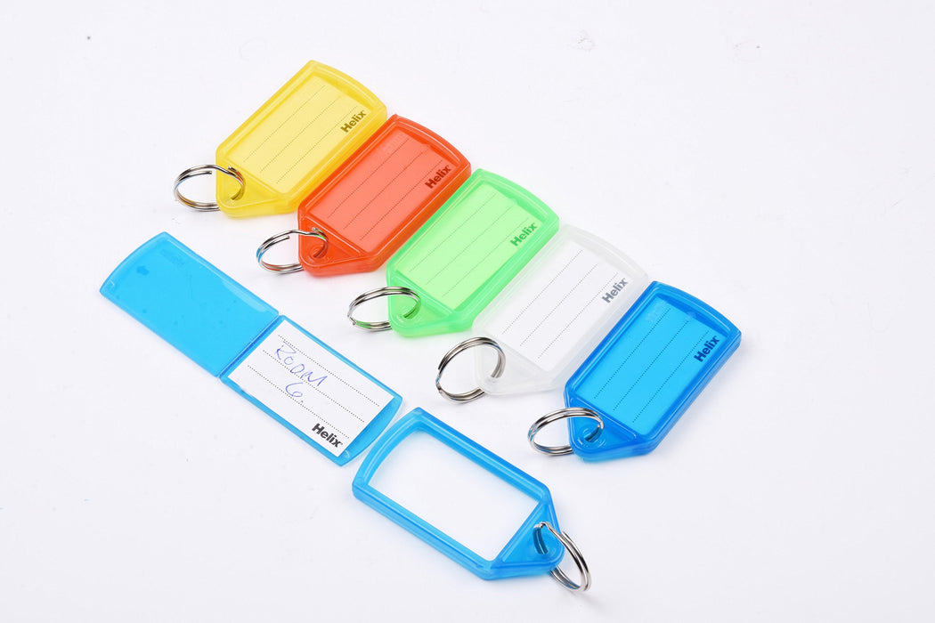 Best Value Helix Large Key Fobs (Pack of 50 in Assorted Colours)