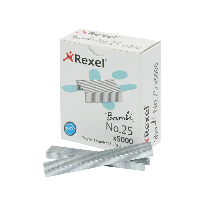 Best Value Rexel No. 25 4mm Staples 10 Sheet Capacity (Pack of 5000)