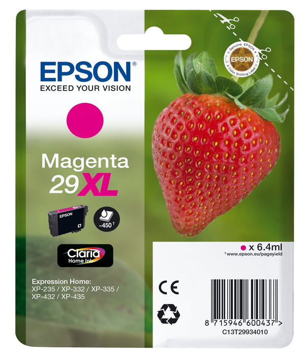 Best Value Epson Claria No.29 Home Strawberry Ink Cartridge X-Large High Capacity, Magneta, Genuine, Amazon Dash Replenishment Ready