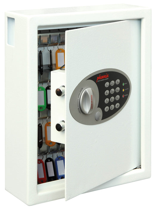 Phoenix Key Deposit Safe 48 Hook with Electronic Lock Cygnus KS0032E 300 x 100 x 360mm White