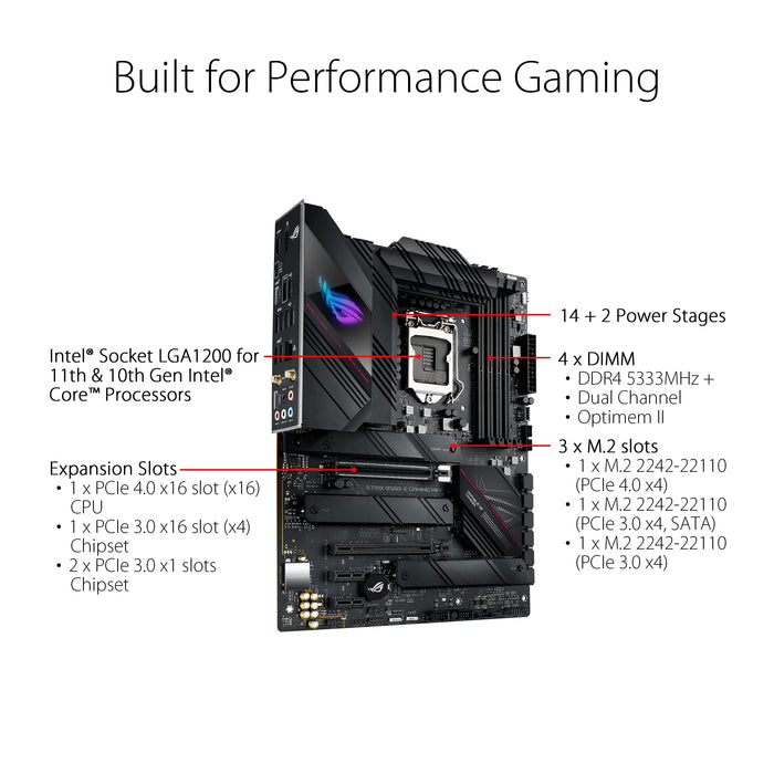 ASUS PRIME B660-PLUS D4 - Motherboard - ATX - LGA1700 Socket - B660 Chipset - USB 3.2 Gen 1, USB 3.2 Gen 2, USB-C Gen 2x2 - 2.5 Gigabit LAN - onboard graphics (CPU required) - HD Audio (8-channel)