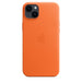 Apple - Back cover for mobile phone - MagSafe compatibility - leather - orange - for iPhone 14 Plus