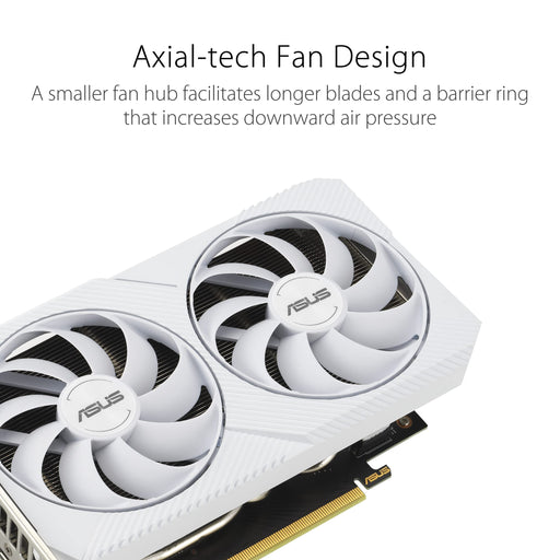 ASUS Dual GeForce RTX 3060 - OC Edition - graphics card - GF RTX 3060 - 8 GB GDDR6 - PCIe 4.0 - HDMI, 3 x DisplayPort - white