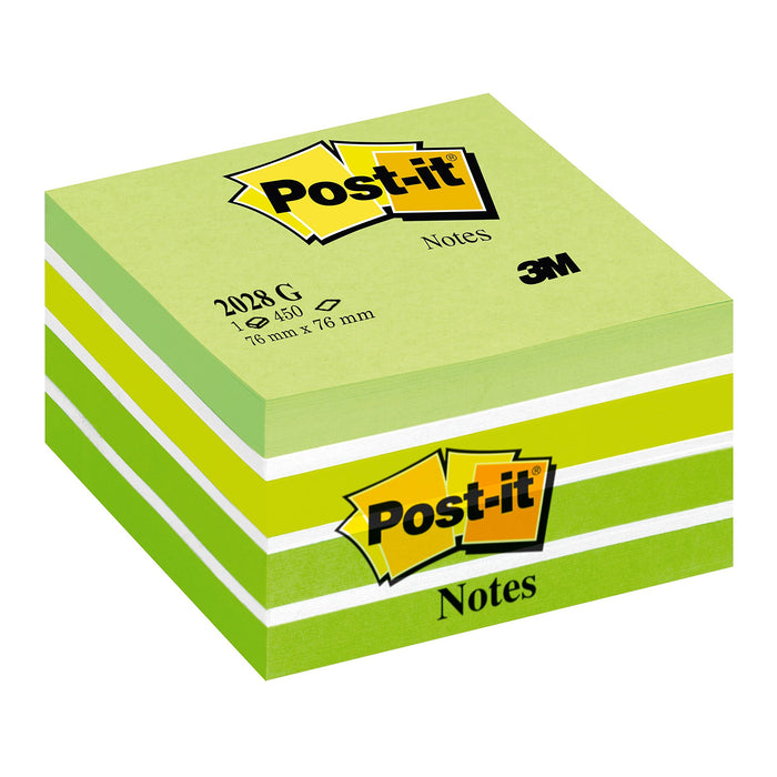 Post-it Sticky Notes Cube 76 x 76 mm Pastel Green 450 sheets