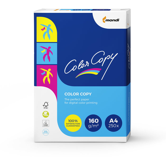 Color Copy A4 Printer Paper White 160 gsm Satin 250 Sheets