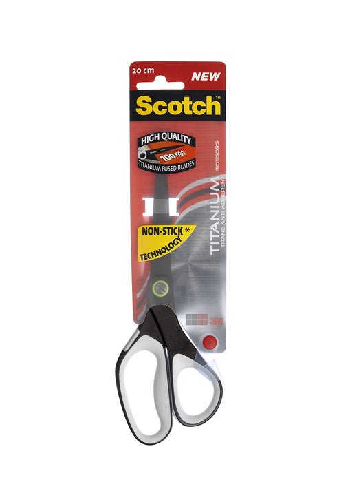 Best Value Scotch 278188 Titanium Non-stick Scissors - 20 cm, Brown with Assorted Accent Colours (Dot Colour Will Vary), 1 Pair (1468TNS-MIX)