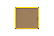 Best Value Bi-Office Display Case Ultrabrite-12x A4Cork Notice Board with Yellow Aluminium Frame