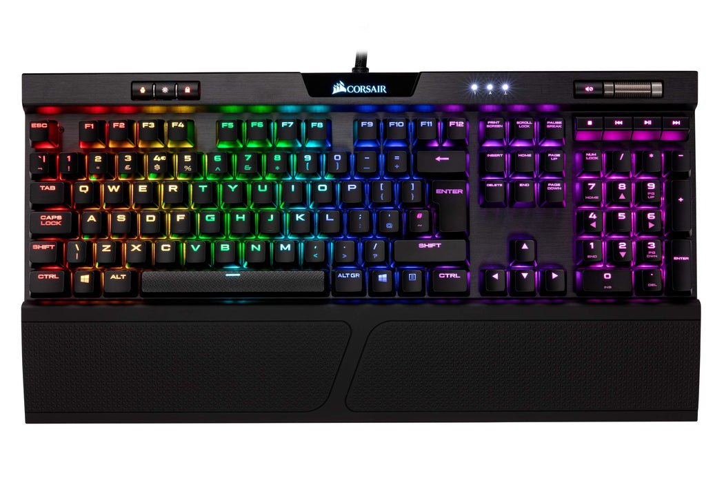 Best Value Corsair K70 RGB MK.2 Mechanical Gaming Keyboard (Cherry MX Speed Switches: Linear and Rapid, Per Key Multicolour RGB Backlighting, Aluminium Chassis, QWERTY UK Layout) - Black